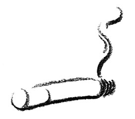 Image showing sketched cigarette