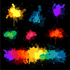 Image showing Paint splat illustrations