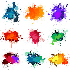 Image showing Paint splat illustrations