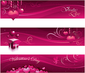 Image showing Valentine greeting card banners