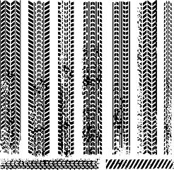 Image showing Dirty tire tracks
