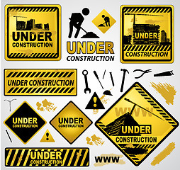 Image showing Under construction signs