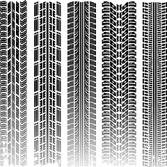 Image showing Dirty tire tracks