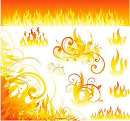 Image showing Fire flames symbol