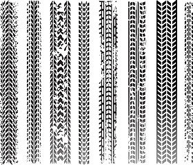 Image showing Dirty tire tracks