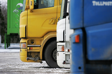Image showing Colourful trucks
