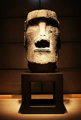 Image showing Easter Island Statue in Louvre, France