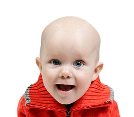 Image showing portrait of little boy in the studio