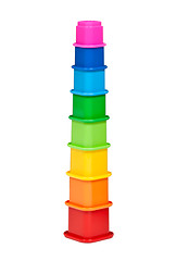 Image showing plastic multi-colored children's pyramid