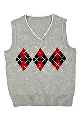 Image showing gray vest with a pattern