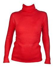 Image showing Red Women's blouse with a collar