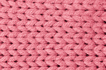 Image showing Pink knitted wool