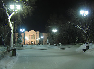 Image showing Night winter roud