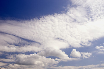 Image showing Sunny sky with clouds.