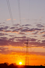 Image showing Industrial power sunrise.