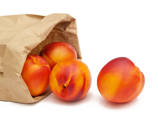 Image showing nectarines in a bag