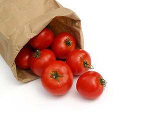 Image showing tomatoes in a paper bag