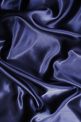 Image showing Smooth elegant black silk can use as background 