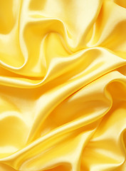 Image showing Smooth elegant golden silk 