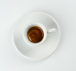 Image showing Cup of espresso from above