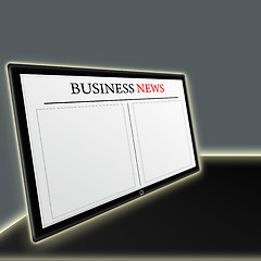 Image showing business news on tablet pc