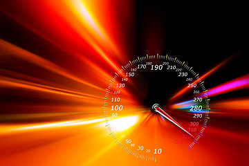 Image showing acceleration speed motion on night road