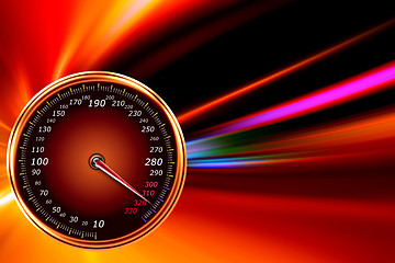 Image showing acceleration speedometer on night road