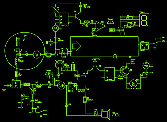 Image showing abstract electrical circuit 