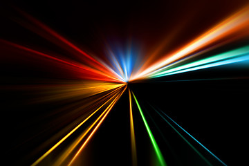 Image showing rapid race of night highway