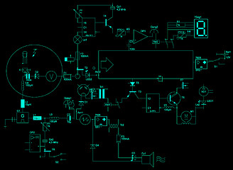 Image showing abstract electrical circuit