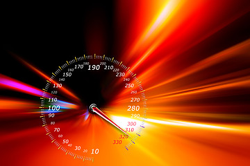 Image showing acceleration speed motion on night road