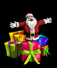 Image showing Father Christmas With Presents 