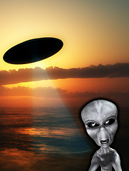 Image showing UFO With Angry Alien 