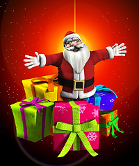 Image showing Father Christmas With Presents 