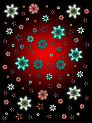 Image showing Firework Snowflakes 