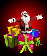 Image showing Father Christmas With Presents 