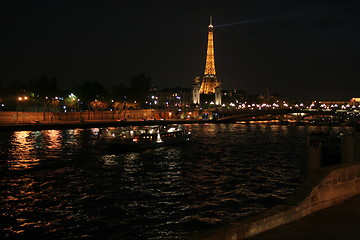 Image showing Eiffel Tower and River Seine