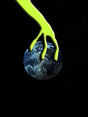 Image showing Alien Arm Grabbing The World 