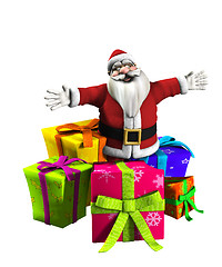 Image showing Father Christmas With Presents 