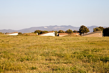 Image showing Exterior of Etruscan tomb