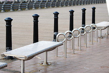 Image showing bench and posts