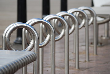 Image showing bench and posts