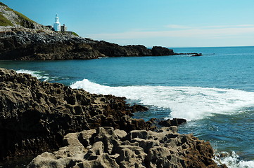 Image showing swansea and lighthouse
