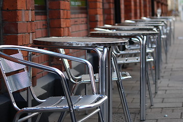 Image showing chairs on the street