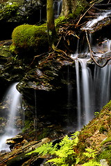 Image showing small waterfalls in czech mountain