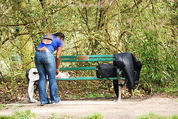 Image showing African girl in park