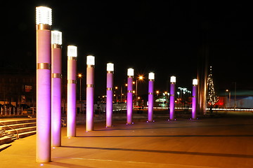 Image showing night cardiff bay