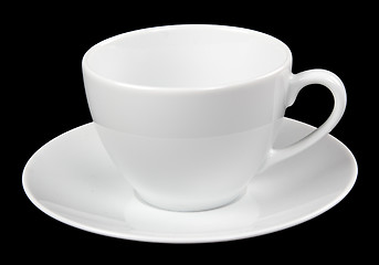 Image showing white cup and saucer