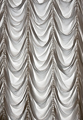 Image showing White curtains draped theater