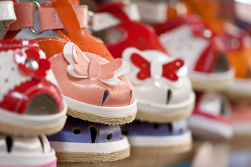 Image showing colorful children's shoes